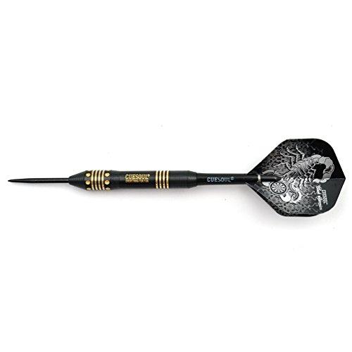 Conjunto de Dardos de Latão CUESOUL Black Scorpion 24g Ponta de Aço - Pacote de 6 Peças(CSBS-F3202)