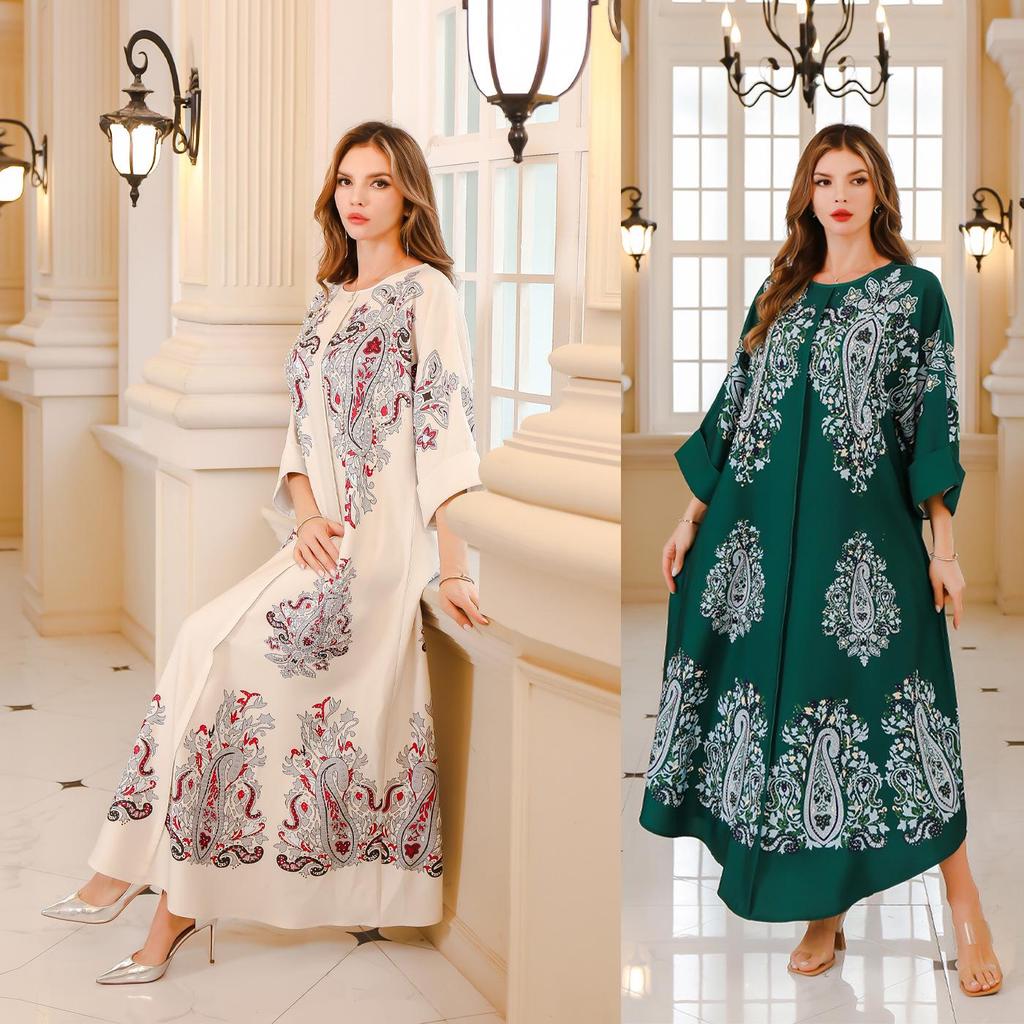Beaded Middle Eastern Abaya for Women - Dubai & Turkey Style