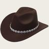 Men and Women Jazz Top Hat Party Festival Stage Performance Simple Top Hat Premium Wool Hat Western Cowboy Hat
