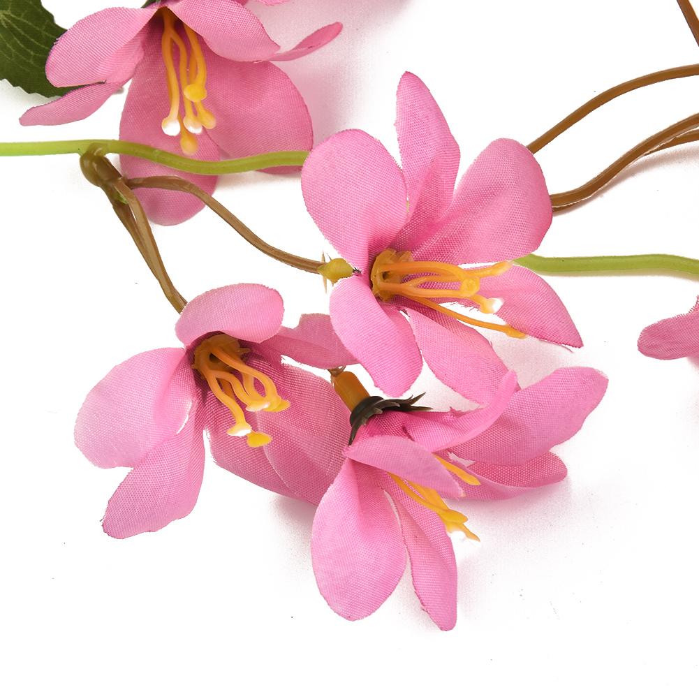 1PCS Hanging Artificial Fake Hanging Silk Flowers Vines Plants Garden Decor Indoor Outdoor Wedding Party Wall Balcony Decor