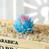2pcs DIY Artificial Succulent Plants Mini Realistic Fake Succulent Flocking Plants Cute Plastic Simulated Floral Plants Office