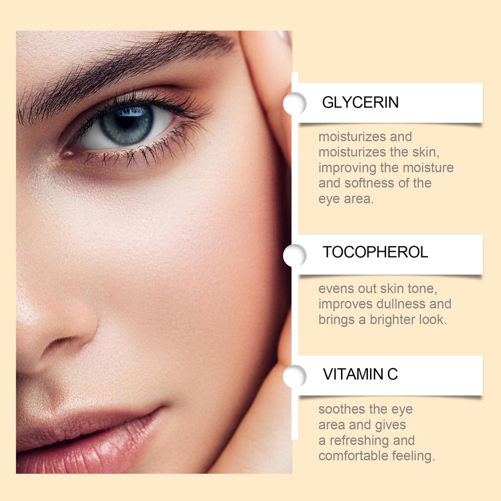 Anti Aging Eye Essence Oil Firming Brightening Reduce Wrinkle Fade Fine Lines Remove Puffiness Hydrating Smooth VC Eye Serum Oil