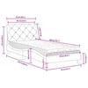 VidaXL Bed with Mattress, Upholstered Bed with Headboard Cushion, Single Bed, Adult Bedroom Interior Bed, 3208634