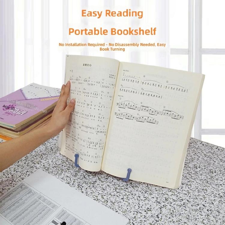 Folding Music Stand Adjustable Textbook Stand with Page Clips and Extendable Arm for Music Scores Cook Recipe Reading