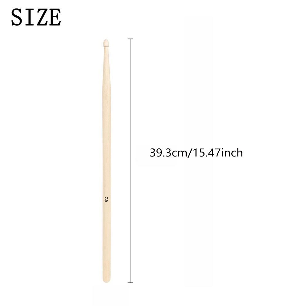 12 Pairs 7A Maple Wood Drum Sticks Classic High-quality Drumsticks for Adults and Beginners