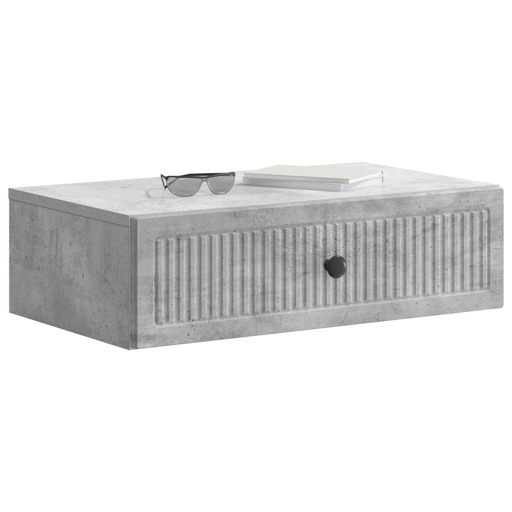 Wall Mounted Side Table Concrete Grey 59 x 34.5 x 17 cm