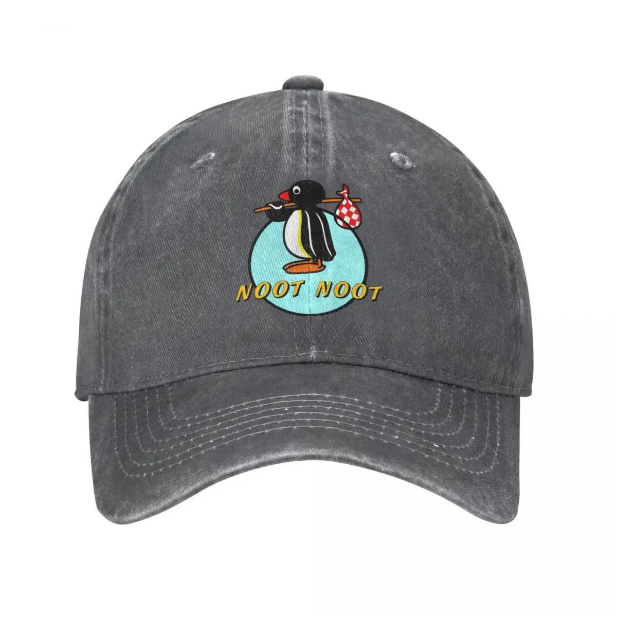 

Vintage Noot Noot Ladies Baseball Caps Men Women Distressed Denim Headwear Pingu Pinga Penguin Outdoor Summer Caps Hat Adjustable
