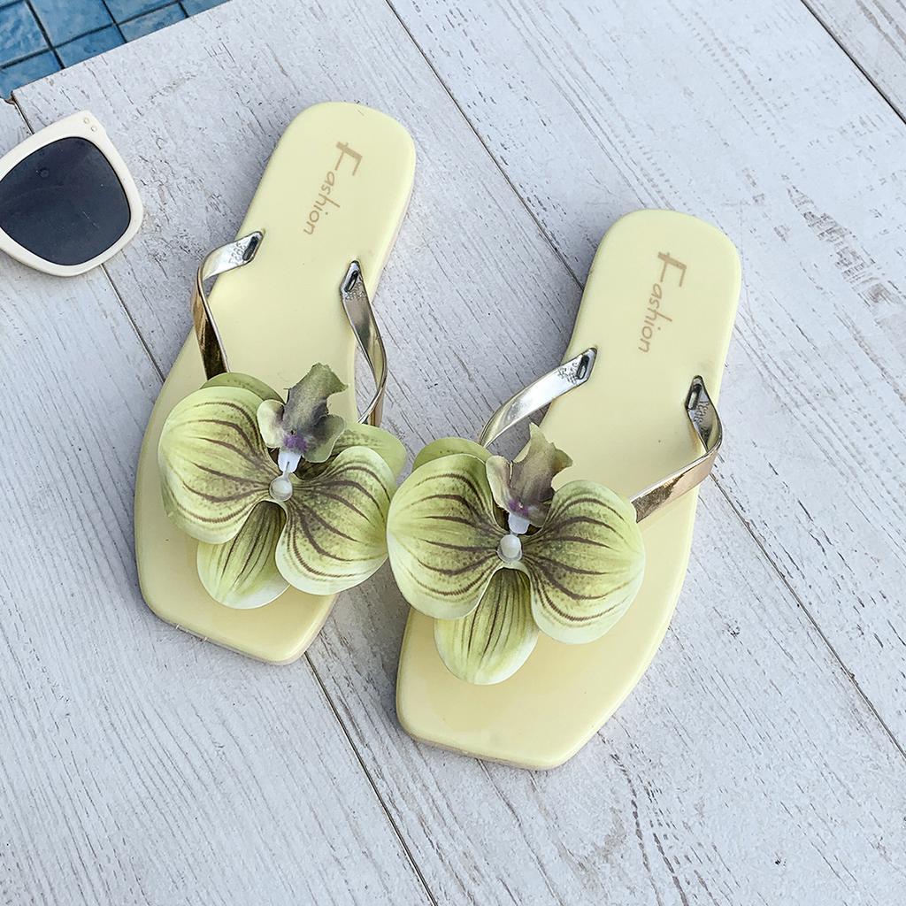Butterfly Orchid, Flowers, Flip Flops, Beach, Beach Shoes, Girls, Vacation, Leisure, Sandals, Flat Slippers