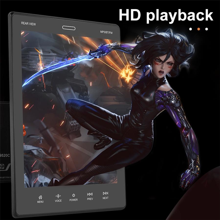 9.5" IPS Touch Screen Car Bluetooth Media Music Player FM Support Multi Language
