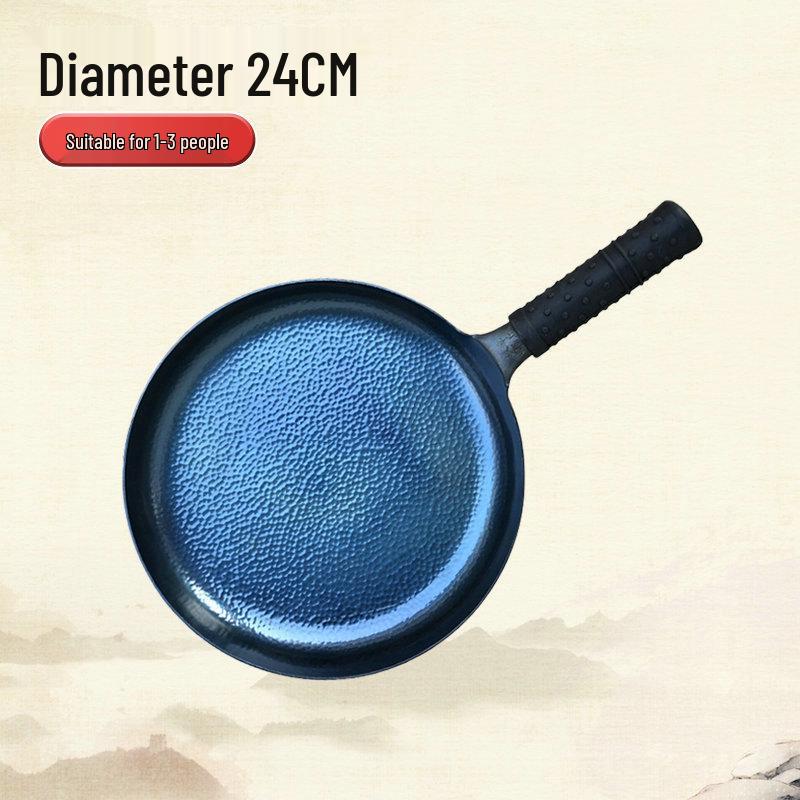 Zhangqiu Handmade Non-Stick Iron Stir-Fry Pan with Fish Scale Pattern