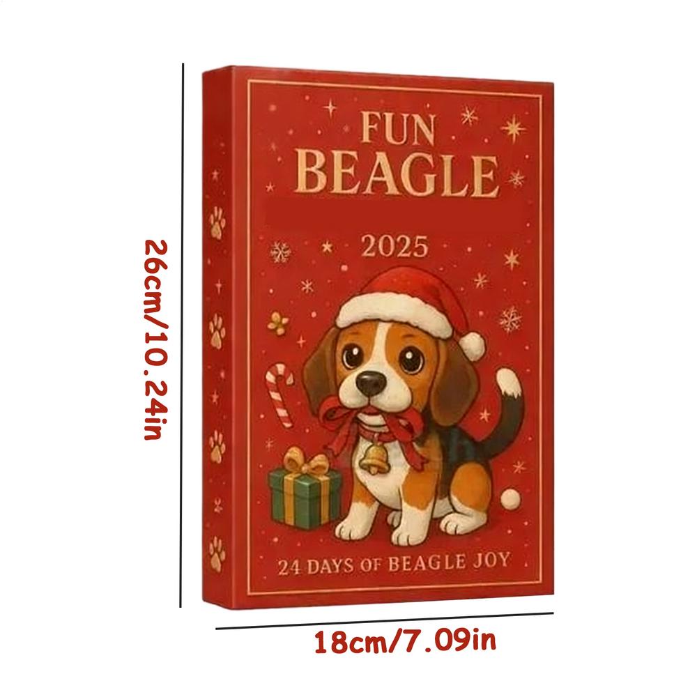 

24 Days Christmas Countdown Calendar Dog Christmas Countdown Calendar for Car Rearview Classroom Stocking Stuffer AS SHOW