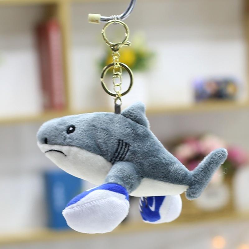 Mountain and Sea Ceremonial Wooden Stick Man Doll Pendant Keychain Shark Doll Small Doll Banana Monkey Plush Toy