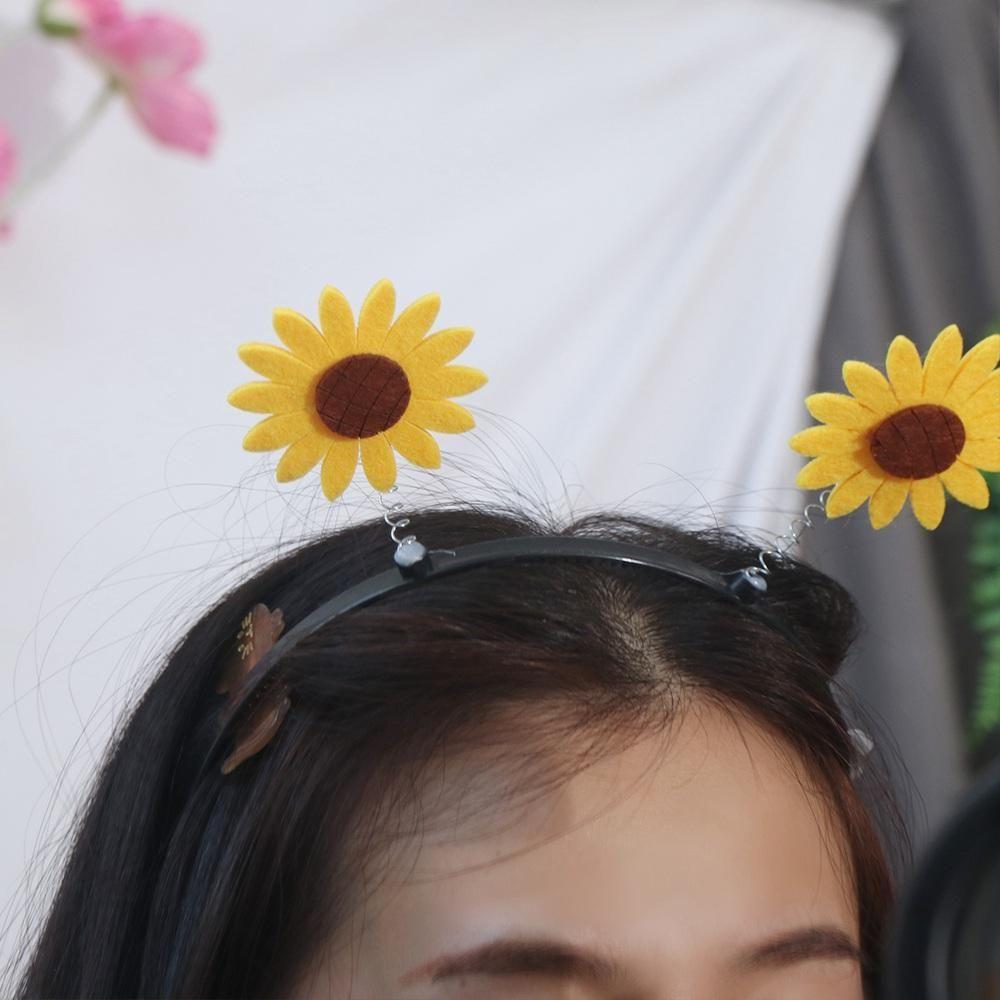 Star Yellow Duck Headband Sunflower Love Heart Cartoon Hair Hoop Plastic Korean Style Children Hair Bands Ladies/Girls