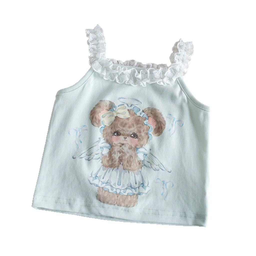 Girls Summer Cotton Camisole Thin Breathable Sleeveless Top Cute Baby Vest Undershirt For Little Kids