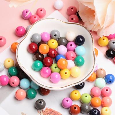 Loose Beads Solid Color Acrylic 20Pcs 10mm Jewelry Making DIY For Pendant Wholesale Necklace Bracelet