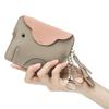 Mini baby elephant change bag, ultra-thin first layer cowhide, coin keychain storage bag, genuine leather change bag, cute girl