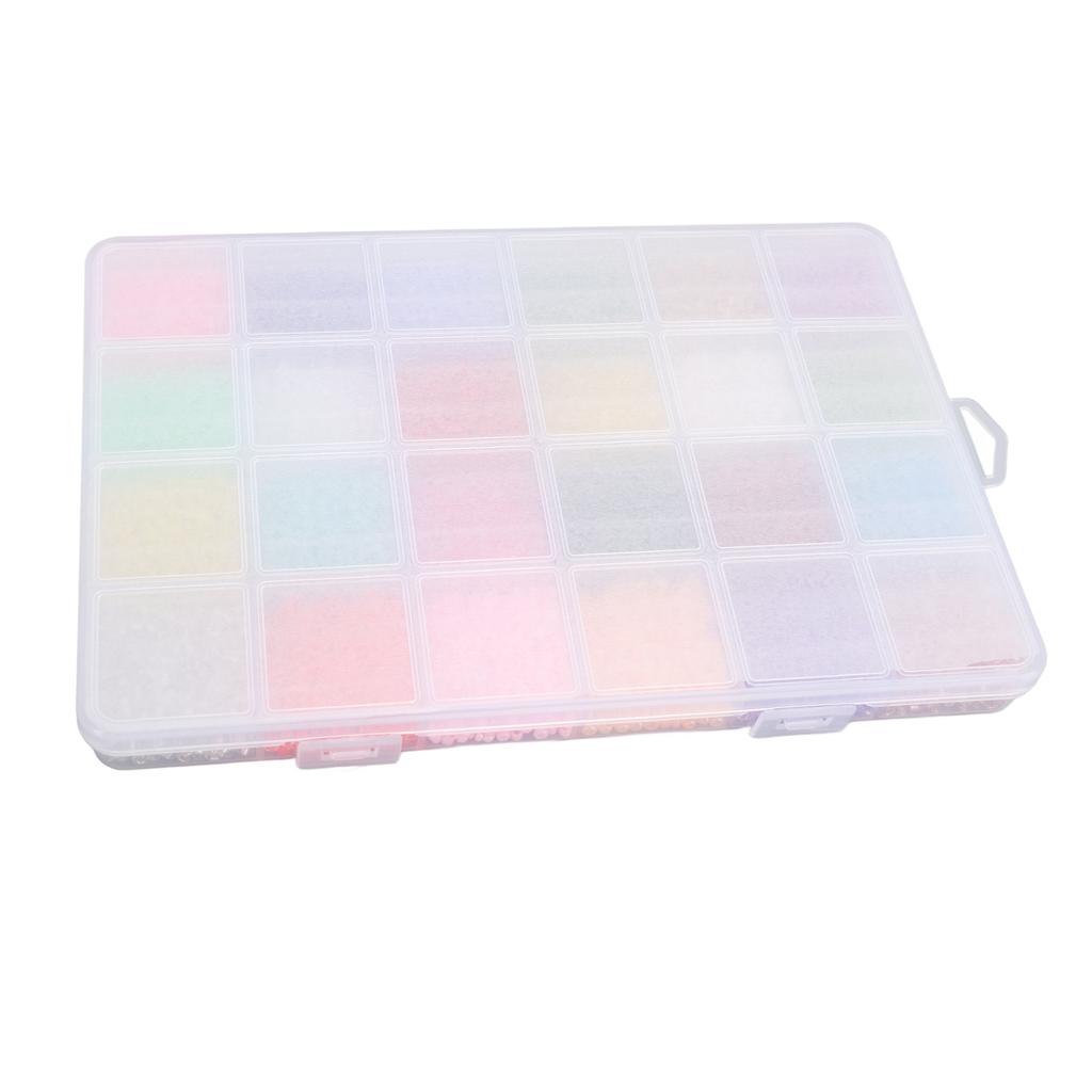 Round Glass Beads 3mm 24 Colors Pure Color Mixed Glass and Letter Beads Kit for Bracket Jewlery Making