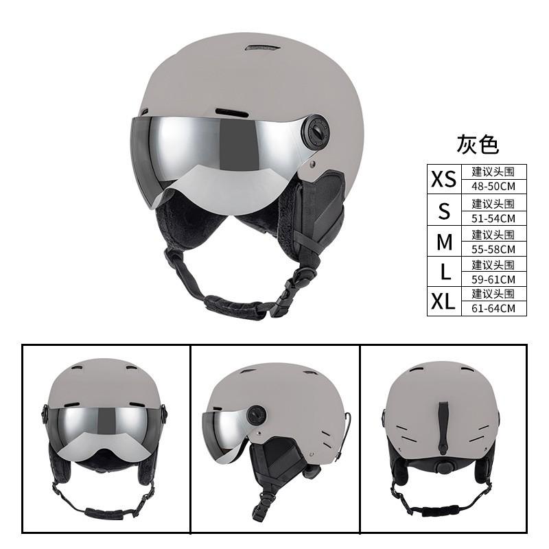 Unisex Ski Snowboard Helmet With Removable Goggles Adults Kids ABS EPS Safety Headgear Outdoor Winter Sports