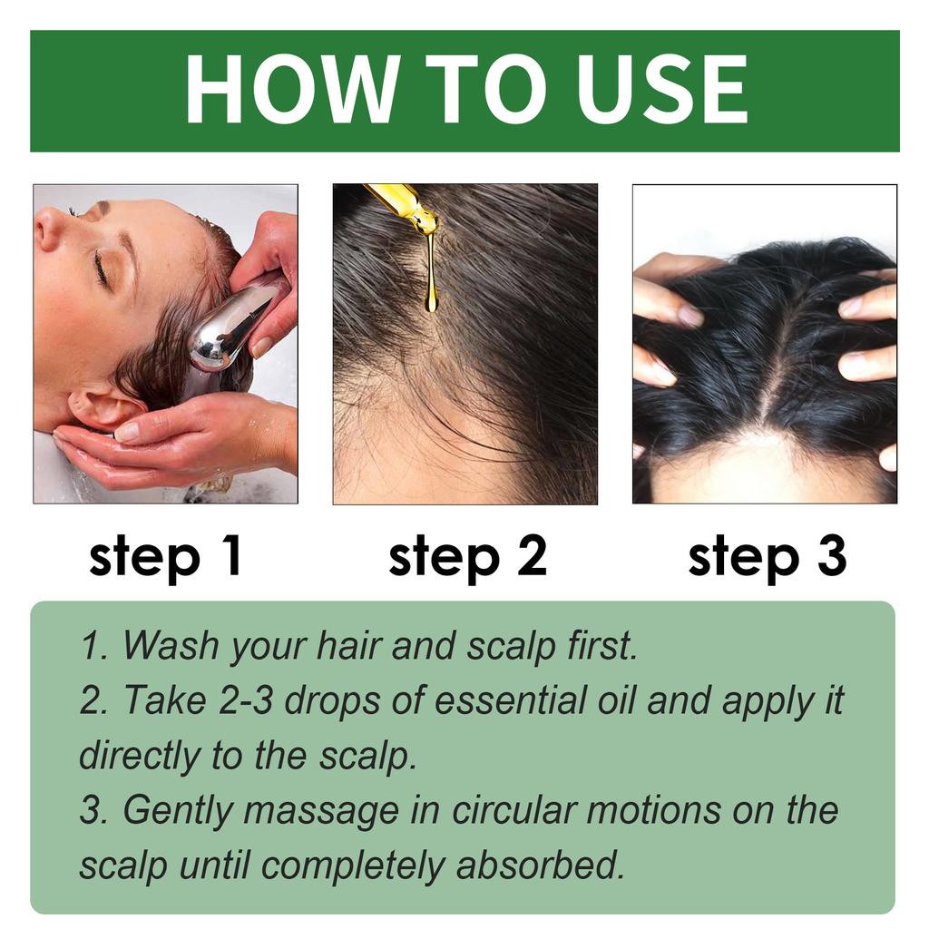 Rosemary Essential Oil Pure Natural Hair Growth Scalp Treatment Anti-Frizz Strengthening Nourish Shiny Healthy Hair Care Product