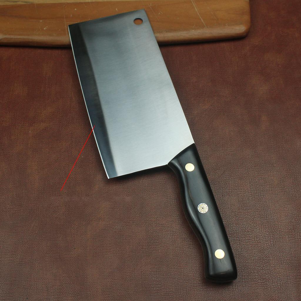 8 Inch Chopper Knife Welding DC53 Mode Steel Blade Ebony Handle Slicing Cleaver Machete Kitchen Knife Meat And Poultry Tools