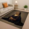 Kawaii Capybara Kunst Cartoon Wohnzimmer Rutschfester Teppich Weicher Teppich für Schlafzimmer Spielzimmer Sofa, Leicht zu Reinigen Heimdeko Fußmatte