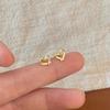 Heart-Shaped Hollow Earrings: Trendy, Light Luxury Design for Women