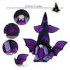 Halloween Gnome with Bat Wing Spiders Hat Plush Ornaments Halloween Table