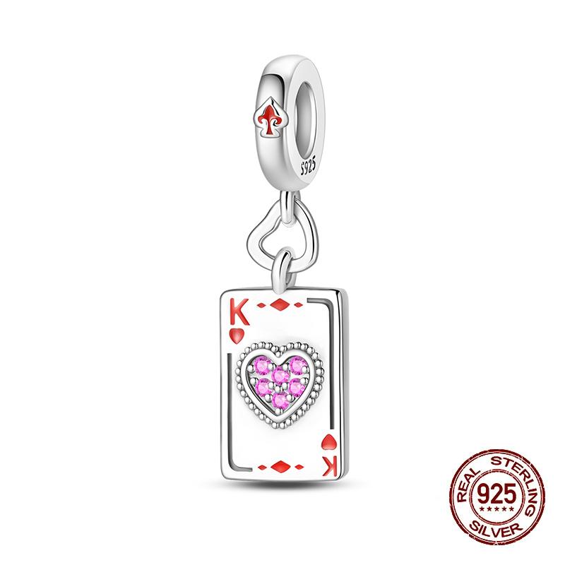 

Charm Copper Playing Cards Pendant Spades A Charms Fit Original Bracelet Necklace Beads Diy Jewerlry Accessories