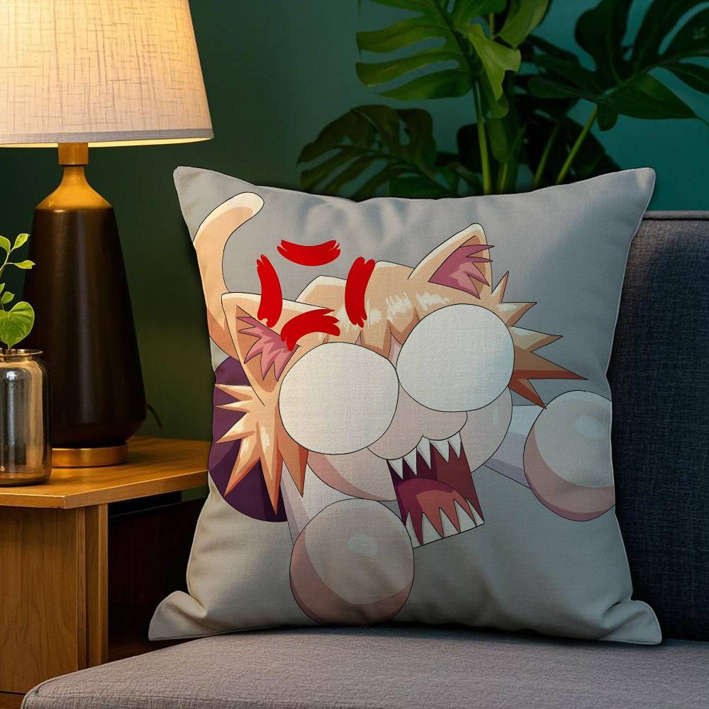 Neco Arc Kawaii Poszewka na poduszkę Pluszowa Tkanina Miękka Dwustronny Nadruk Pokrowiec na poduszkę na sofę Poszewki na poduszki dekoracyjne