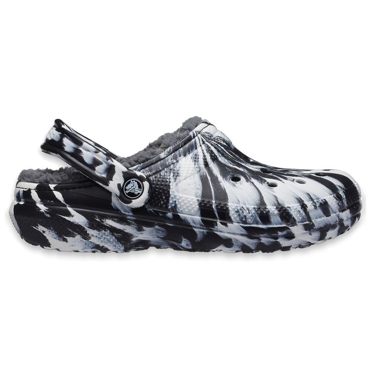 Crocs Classic Lined Clog Marbled - White Black Unisex Sneakers 207180-103
