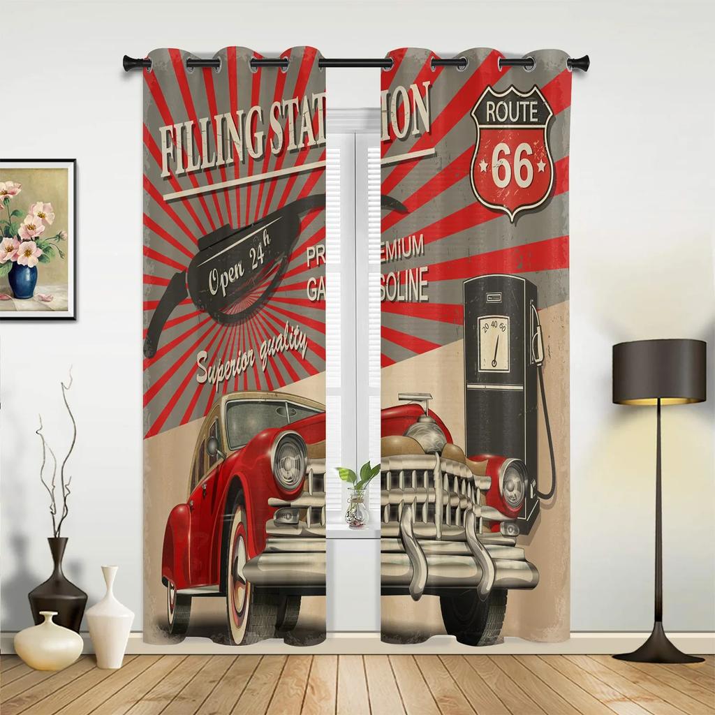 Eagle Banner Motorcycle Curtains for Bedroom Living Room Drapes Kitchen Children's Room Window Curtain Modern Home Decor