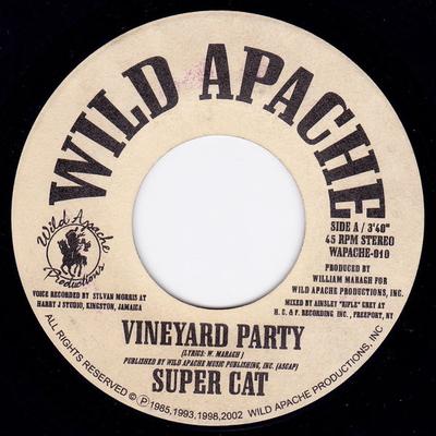 7inch Record SUPER CAT - Vineyard Party WAPACHE010 Wild Apache 2002 US Reggae, Ska & Dub Used