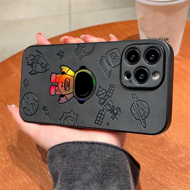 

Ins Laser Astronaut Stars Butterfly Матовый кожаный чехол для телефона для Iphone 14 13 12 11 Pro Max 14plus 14pro Противоударный чехол-бампер For iPhone 13