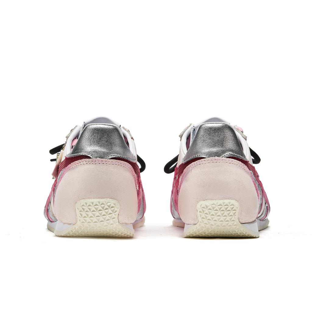 Onitsuka Tiger Runspark Slip Resistant Low top Running Shoes Unisex White Pink D201L-100(TeamM-)
