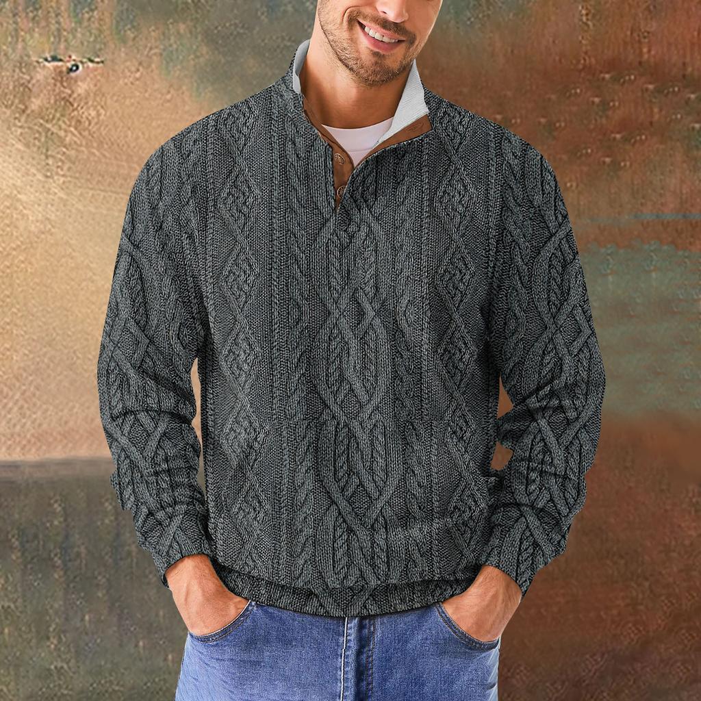 Męska bluza retro casual z nadrukiem gradientowym