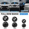 1 peça preto branco 45mm 74mm 82mm Todo preto Emblema do Capô Dianteiro do Carro Emblema Traseiro para BMW E32 E43 E52 E53 E63 E64 E93 E94 E87 F10 F20