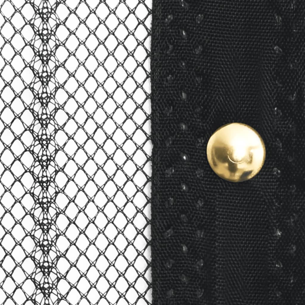 Fly Screen Door Curtains 2 Pcs Magnetic Black 220 X 100 Cm