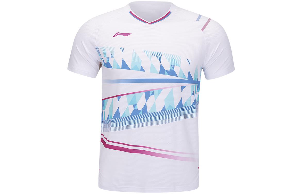 Li Ning Badminton Collection Raglan Sleeve T Shirt Unisex White AAYU131-2 2XL
