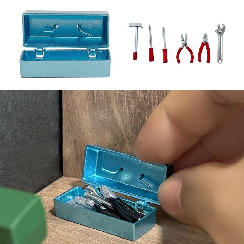 1:12 Miniature Doll House Tool Repair Tool Set For Dollhouses With Realistic Detail And Metal Construction
