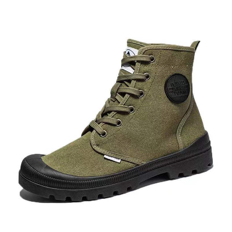 Canvas Shoes Men Boots Leisure High Top Ankle Boots Male Flat Footwear Military Boots Couple Shoes Casual Spring Autumn Boots
