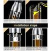 Stainless Steel Oil Bottle Dispenser Oil Sprayer Oil Spray Bottle/ Clip Seasoning Bottle with Scale for Cooking Salad BBQ Picnic