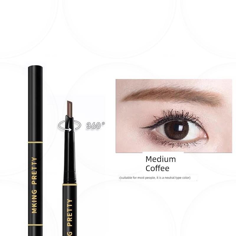 Mking Pretty Eyebrow Pencil Is Waterproof, Long-Lasting, Does Not Fade, Is Easy to Apply, Does Not Fade, Is Natural-Looking for Beginners