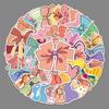 50 Bow Doodle Cartoon Girl Fresh PVC Waterproof DIY Skateboard Water Cup Suitcase Sticker