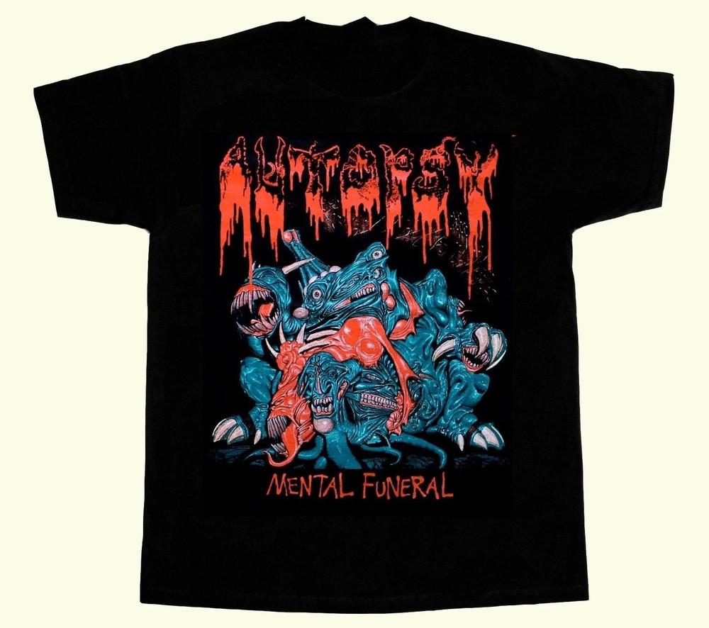 AUTOPSY Band Mental Funeral Album Music T shirt Black Cotton Reprint S5XL Unisex T-Shirt M