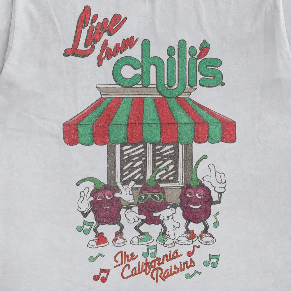 The California Raisins Live From Chili s 90 s T-Shirt Short Sleeve IM0566 Unisex T-Shirt XL