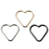 Heart-Shaped Zinc Alloy Spring Buckle Keychain for DIY Jewelry & Bags