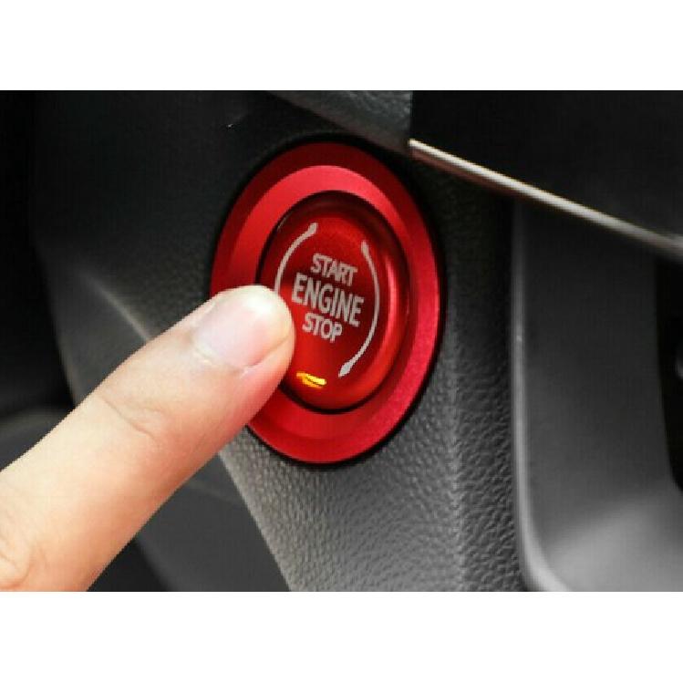 For Cadillac CT5 2020-2021 Start Button Ignition Switch Cover Trim Aluminum Red