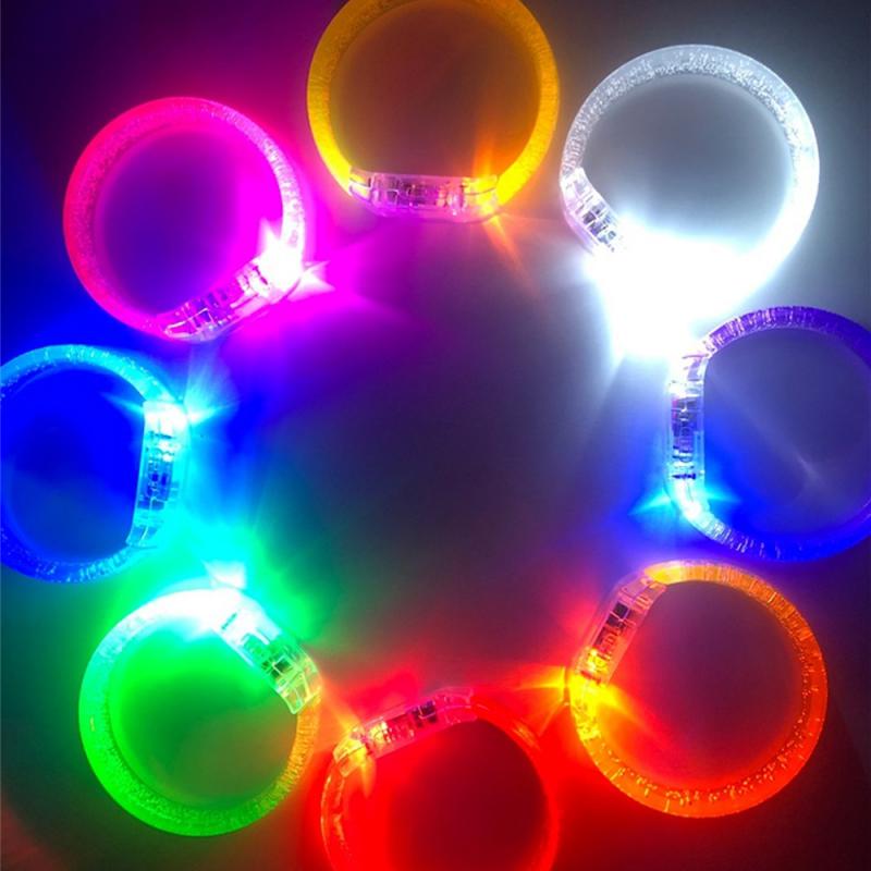 1/3/5Pcs Led Glow Bracelets Wristbands Acrylic Glow In The Dark Party Supplies Neon Light Up Bracelet Toys Wedding Party