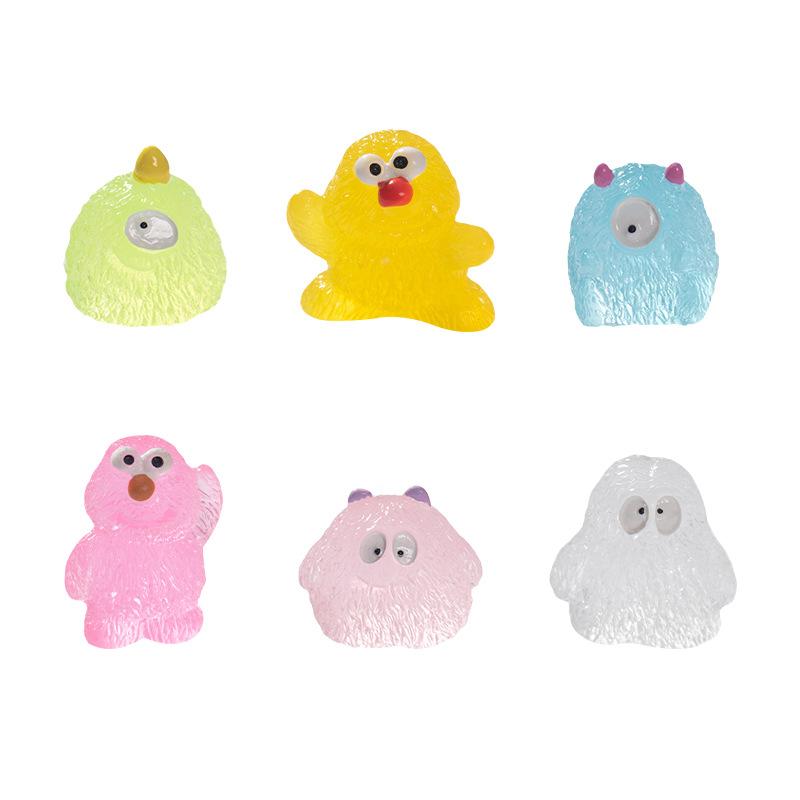 Micro Landscape Cartoon Cute Glow-in-the-dark Little Hairy Monster Adorable Diy Decoration Blind Bag Accessories Car Tabletop Ornaments
