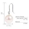 Earrings for Akoya Single Hook Pt900 [Lala Christie] Women, Pearl, Pearl, Earrings, Platinum, le56-0006-pt